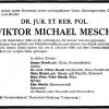 Mesch Viktor Michael 1883-1968 Todesanzeige